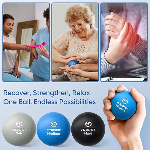 Miniatura 11 de FitBeast Grip Strength Trainer, Finger Exerciser, Stress Balls for Adults 6-Piece Set, Hand Therapy for Strength, Recovery & Stress Relief, Forearm