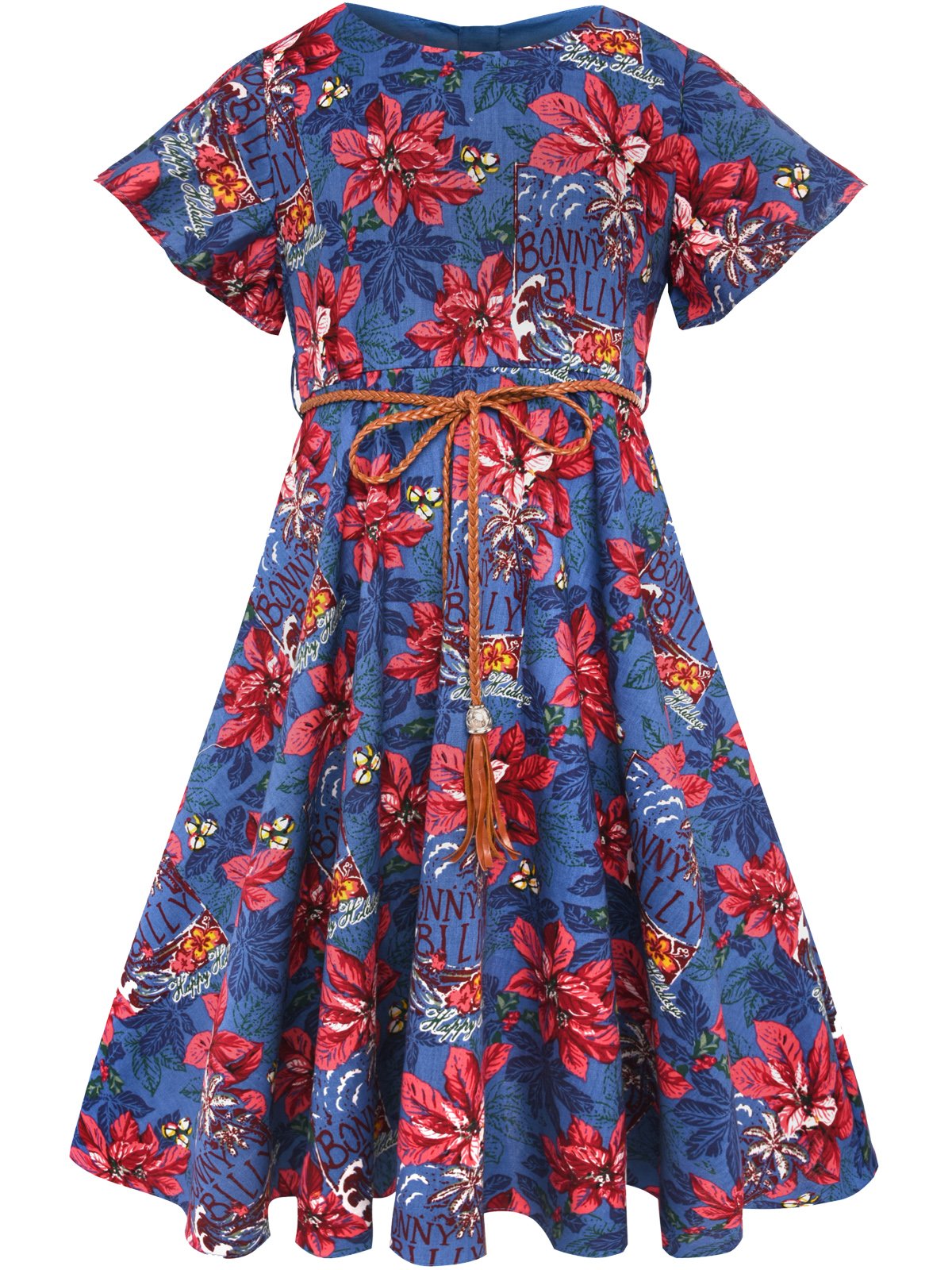 BONNY BILLY Girls Long Sleeve Glitter Tulle Fancy Party Birthday