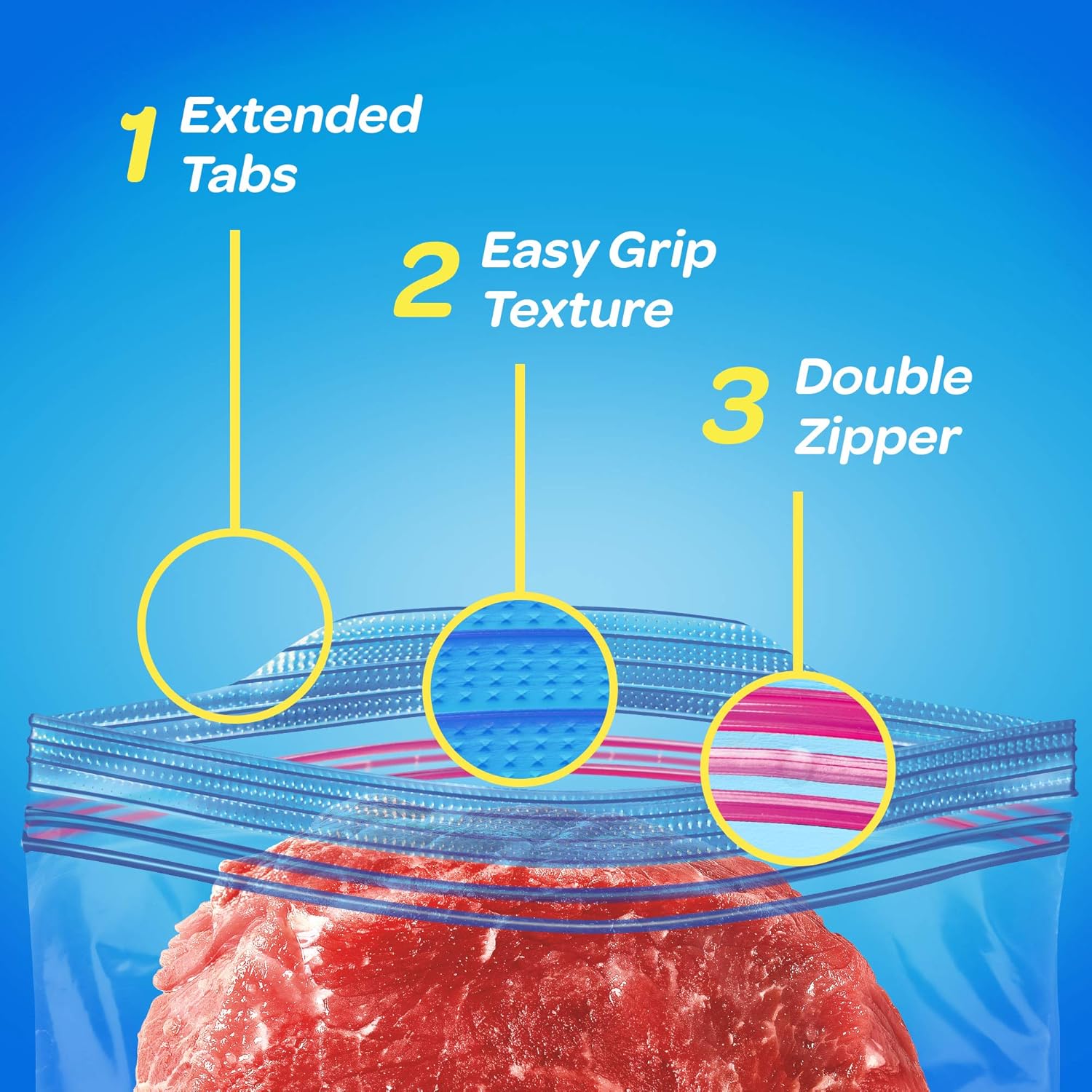 Ziploc Double Zipper Heavy Duty Quart Freezer Bags (216 Bags) BigaMart