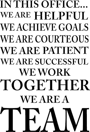 Miniatura 3 de In This Office We are Helpful we Achieve Goals We Work Together We are a Team Classroom Sport Football Cute Inspirador Family Love - Arte de pared