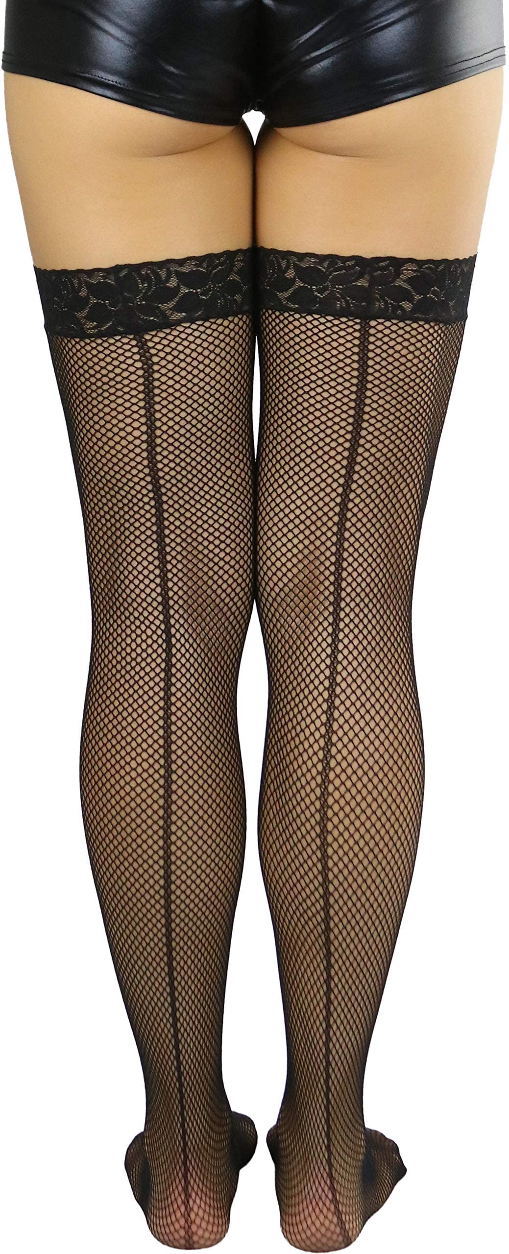 ToBeInStyle Women’s Fine Classic Fishnet Thigh High Stretch Nylon Novelty Stockings