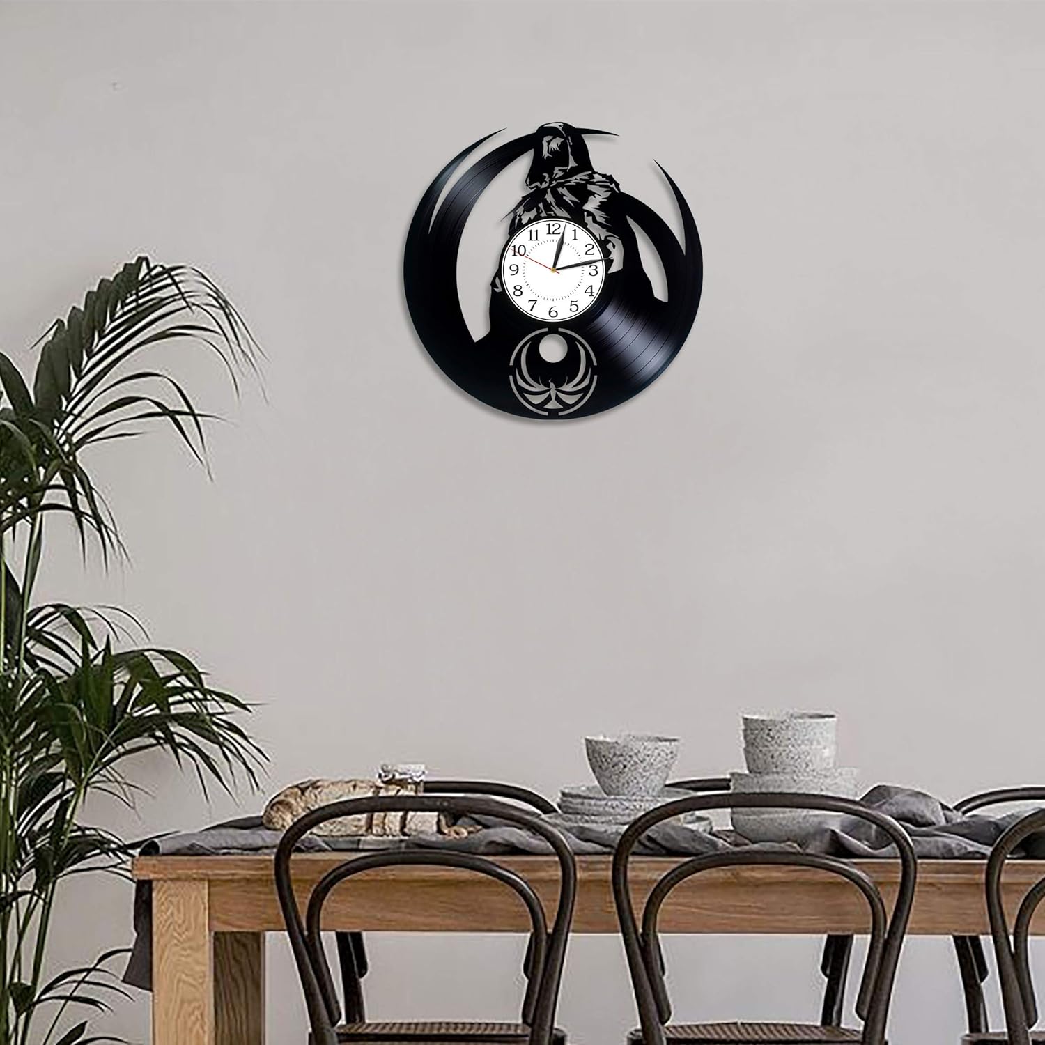 Skyrim Vinyl Record Wall Clock Video Game Original Home Decor Skyrim Wall Clock 12 Inch for Man Video Game Handmade Products Skyrim Birthday Gift Idea for Gamer