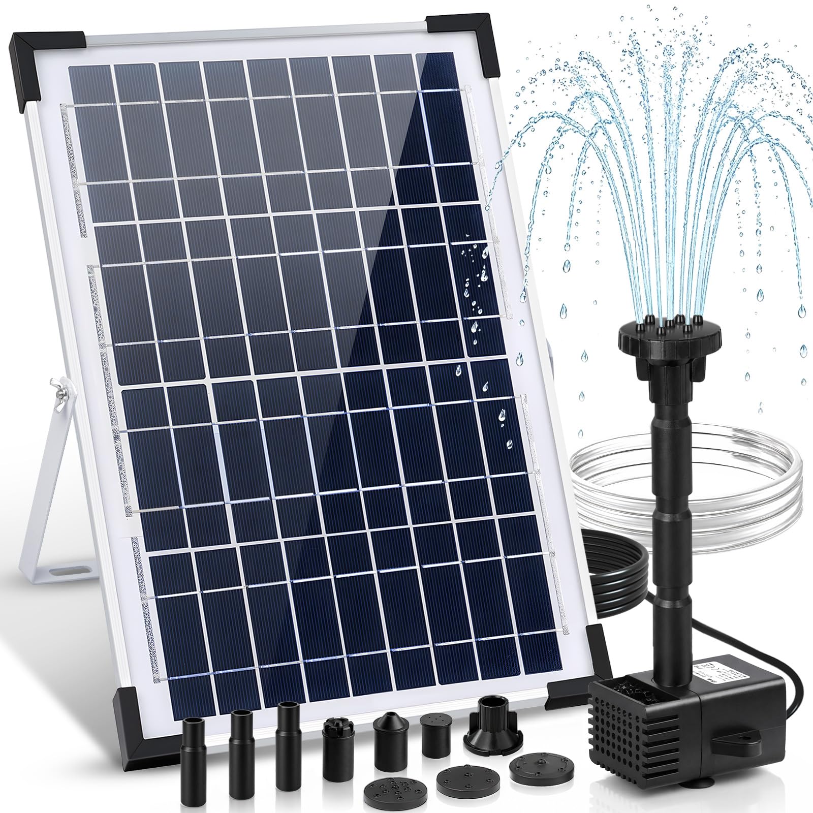 Jbobbju 12W Solar Fountain Pump