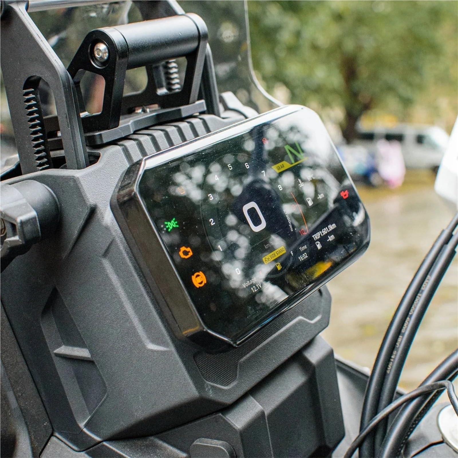 Uchwyt na telefon Do Cfmoto 450MT 2025 Akcesoria CNC Aluminiowy uchwyt Do telefon GPS Stojak Do nawigację Przedłużenie Motocyklowy uchwyt nawigacyjny GPS(Titanium-CFMOTO-C)