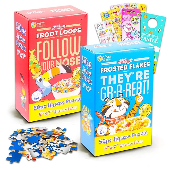 Buy Kellogg's Cereal Box Puzzle Set for Kids Bundle with Froot Loops