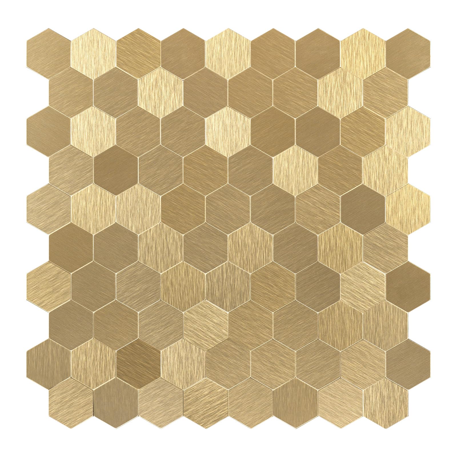 Loseta hexagonal de metal para cocina azulejos adhesivos de mosaico para pared de baño