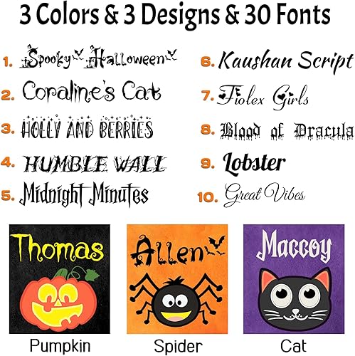 Miniatura 2 de Cesta personalizada de Halloween, bolsa de cubo personalizada con nombre personalizado, bolsa de mano de calabaza, regalos para niños y niñas,