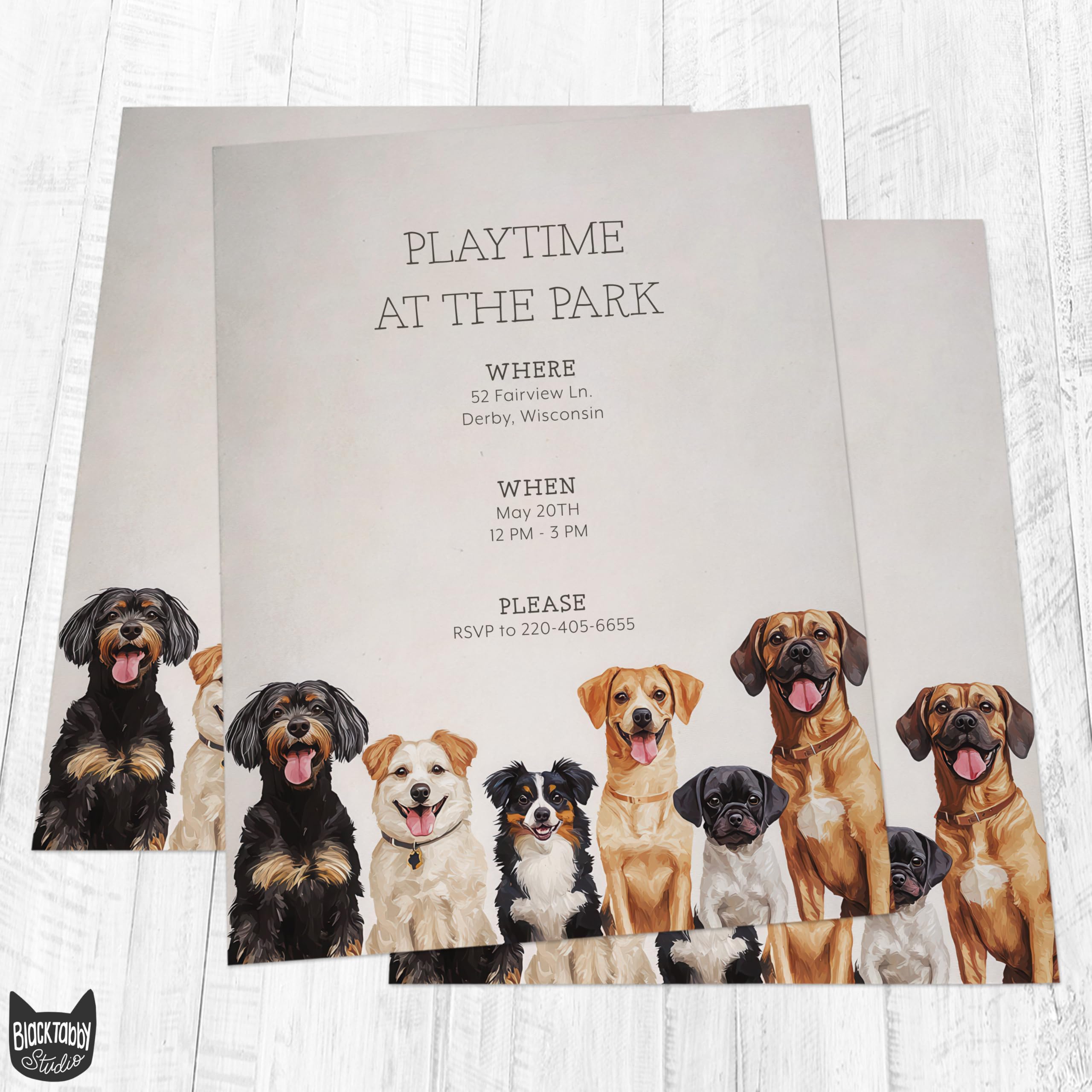 Papel de papelería Happy Dogs, 60 hojas, ideal para invitaciones de fiesta, peluqueros, veterinarios, criadores