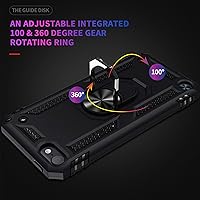 Vista 3 de ULAK Funda compatible con iPod Touch 7/6/5 con 2 protectores de pantalla HD, híbrida resistente a prueba de golpes con soporte integrado para iPod