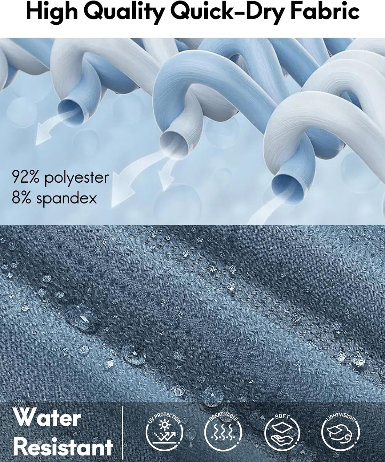 Haimont Men's Sun Protection Shirt Water Resistant Short Sleeve Button Down Shirt Quick Dry Cooling for Hiking Fishing - Image 5