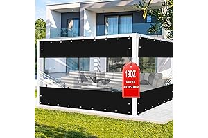 4' Cold Resistant Clear Vinyl Curtains for Patio Heavy Duty
