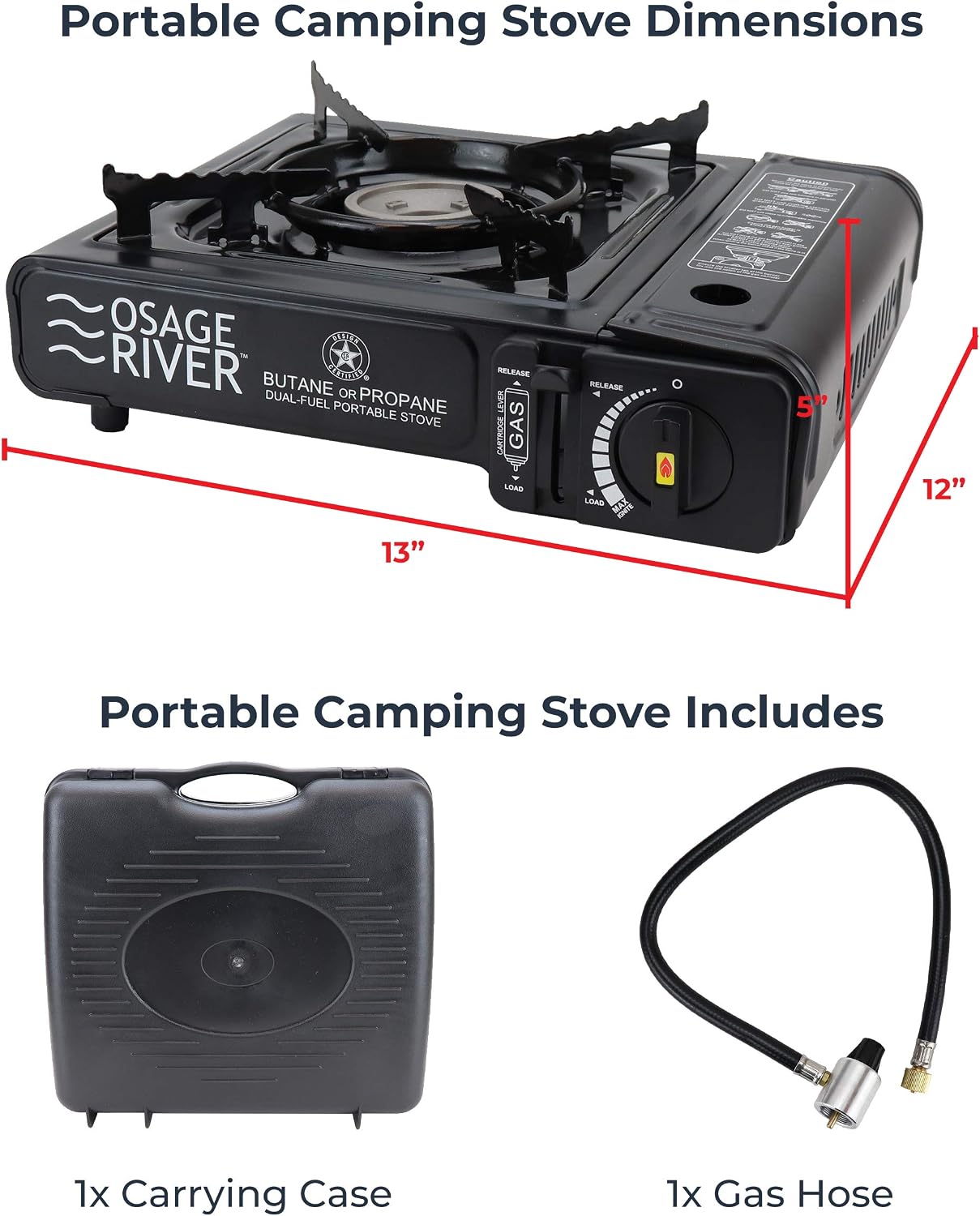 OSAGE RIVER Portable Dual Fuel Camping Stove