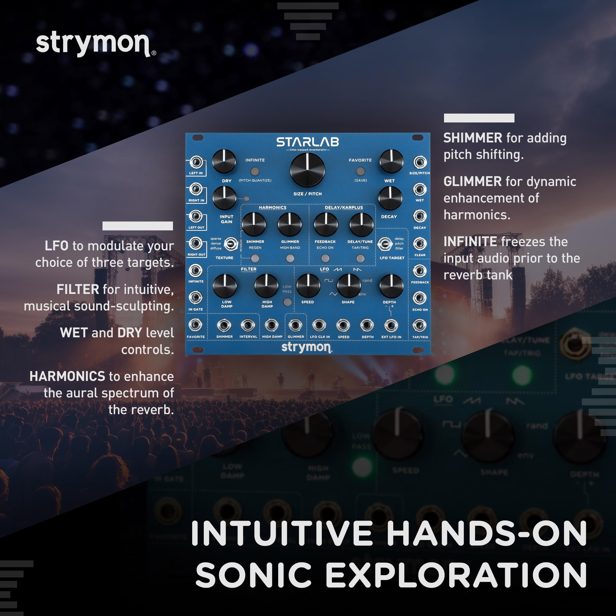 Amazon | strymon Starlab ユーロラック用シンセシス・リバーブ 