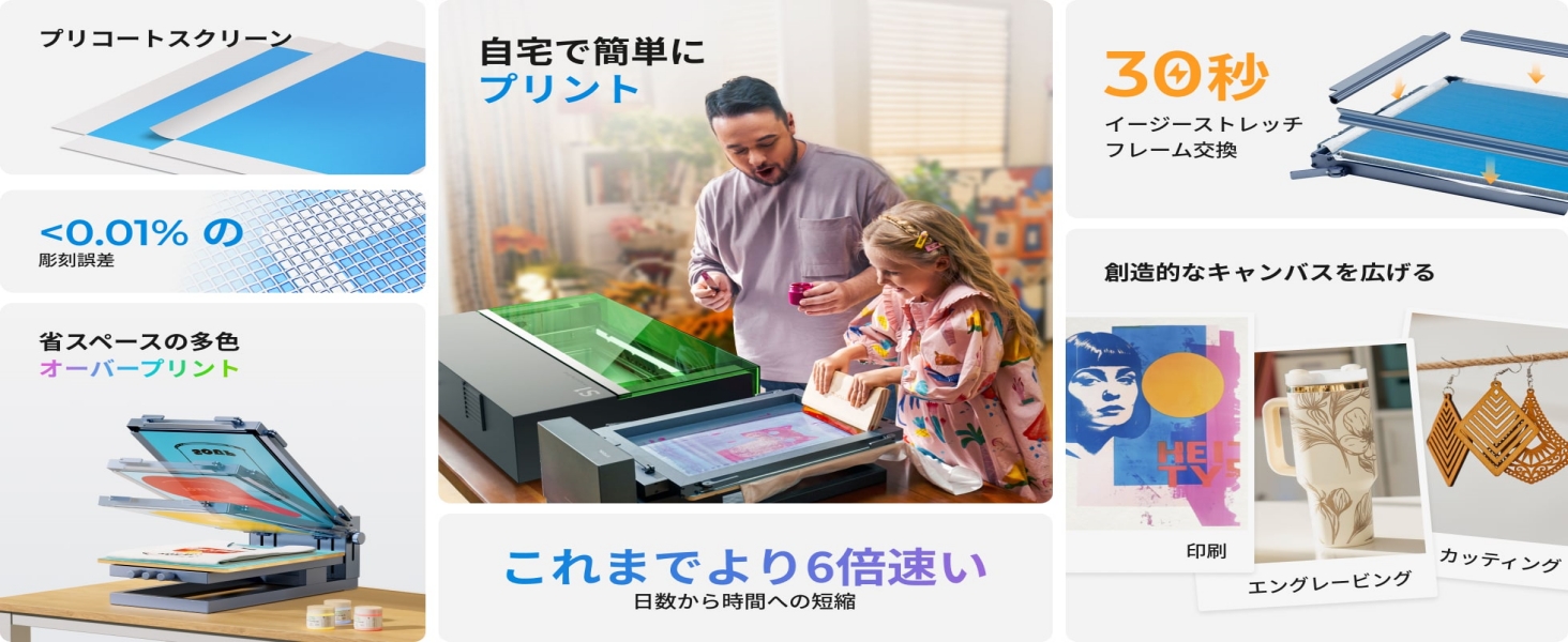 Amazon.co.jp: xTool スクリーンプリンター スクリーン印刷機 基本