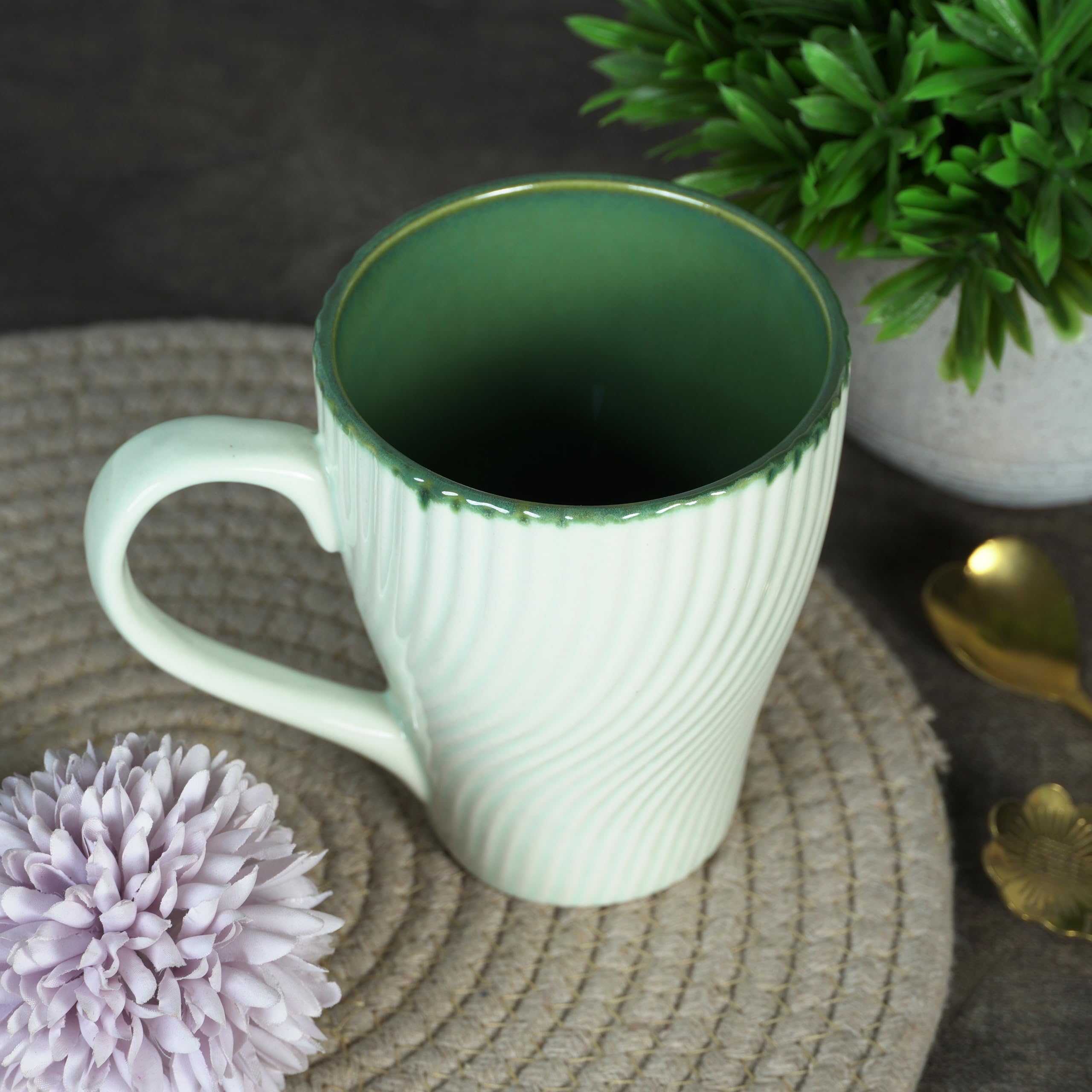 CRAF10 Indigo Gold Coffee Mugs - Set of 1 -15 CRAF10 Indigo Gold Coffee Mugs - Set of 1 -15