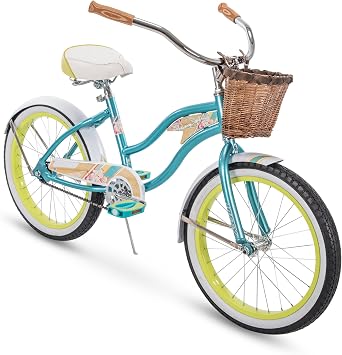 Huffy Panama Jack Girls Beach Cruiser Bike, Pool Blue, 20 inch
