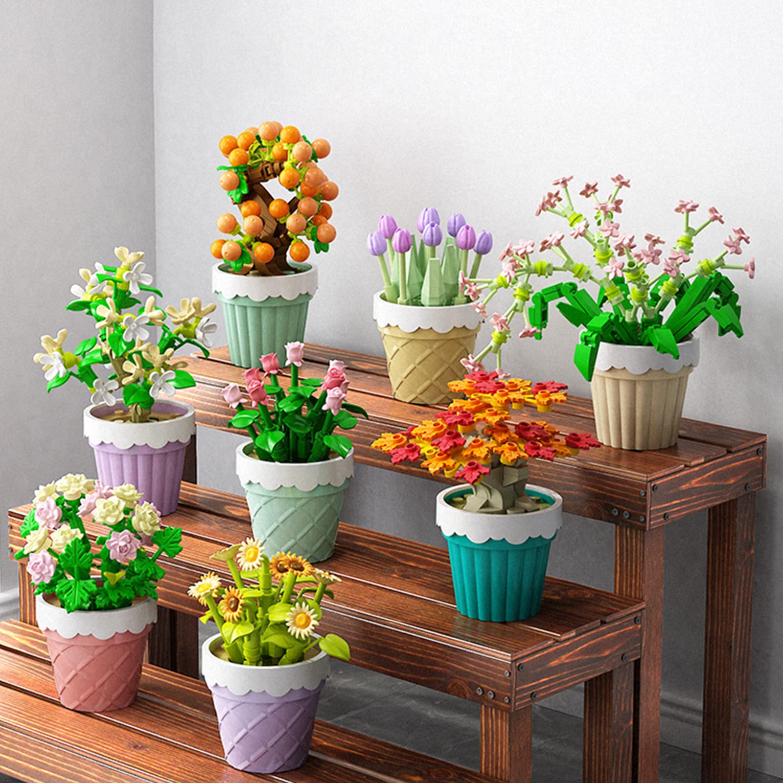 Amazon.co.jp: MEIEST ミニフラワー 多肉植物 盆栽 ビルディング