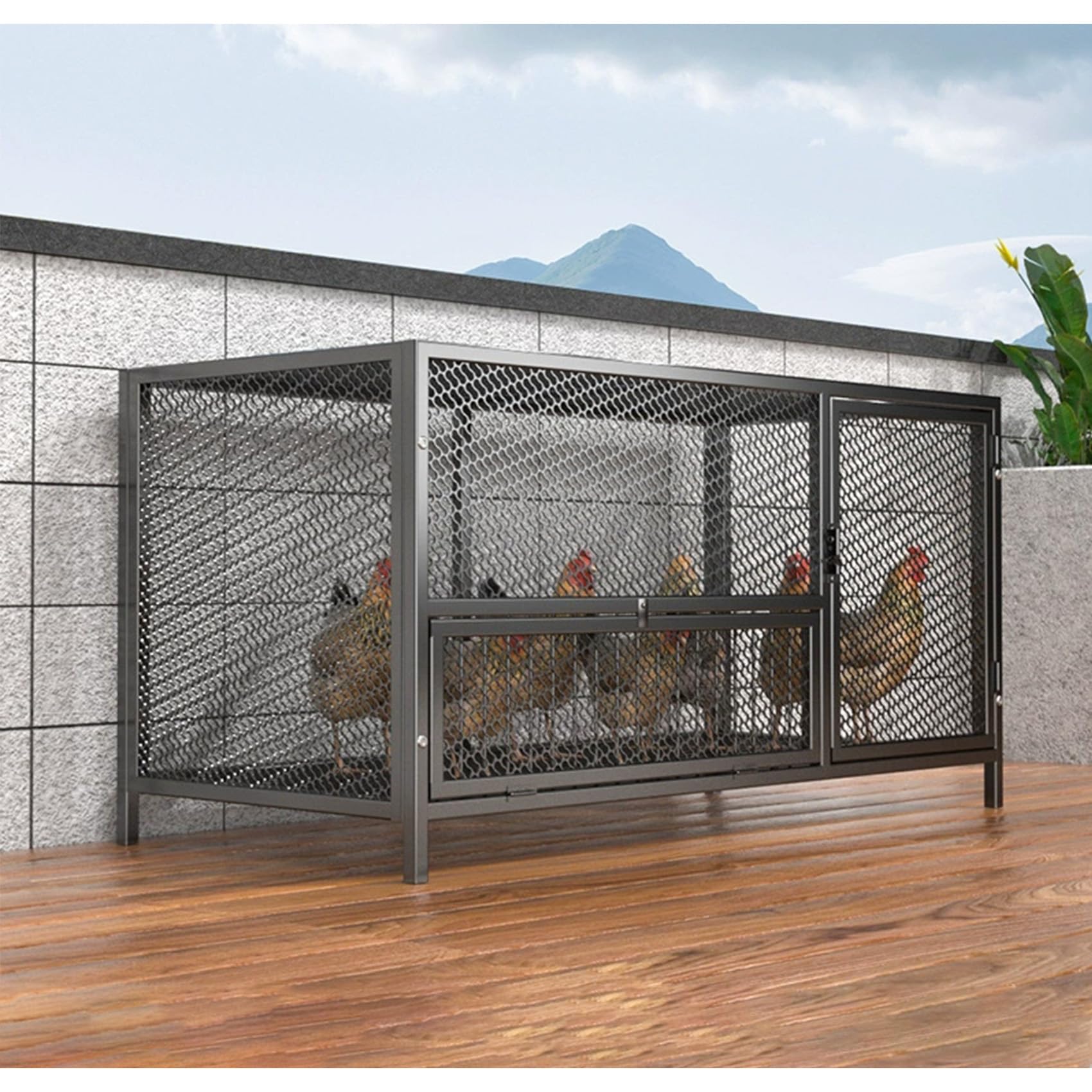 Amazon.co.jp: 鶏 ケージ 室内 屋外 うずら 鶏小屋 大型角管高密度