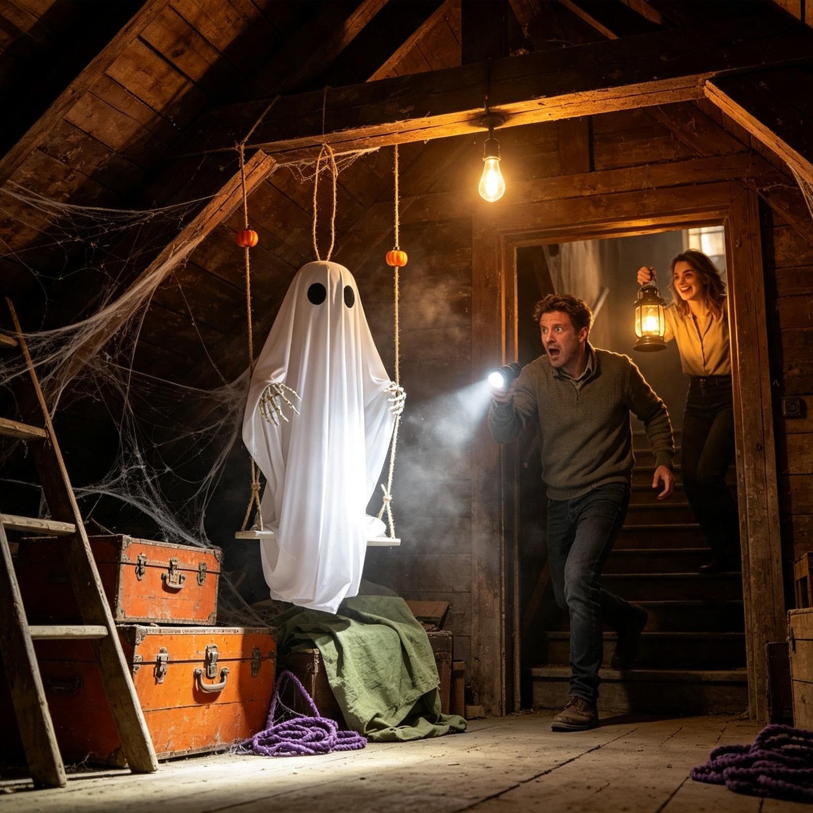 Decorazioni di Halloween per esterni, fantasma, telecomando, illuminata