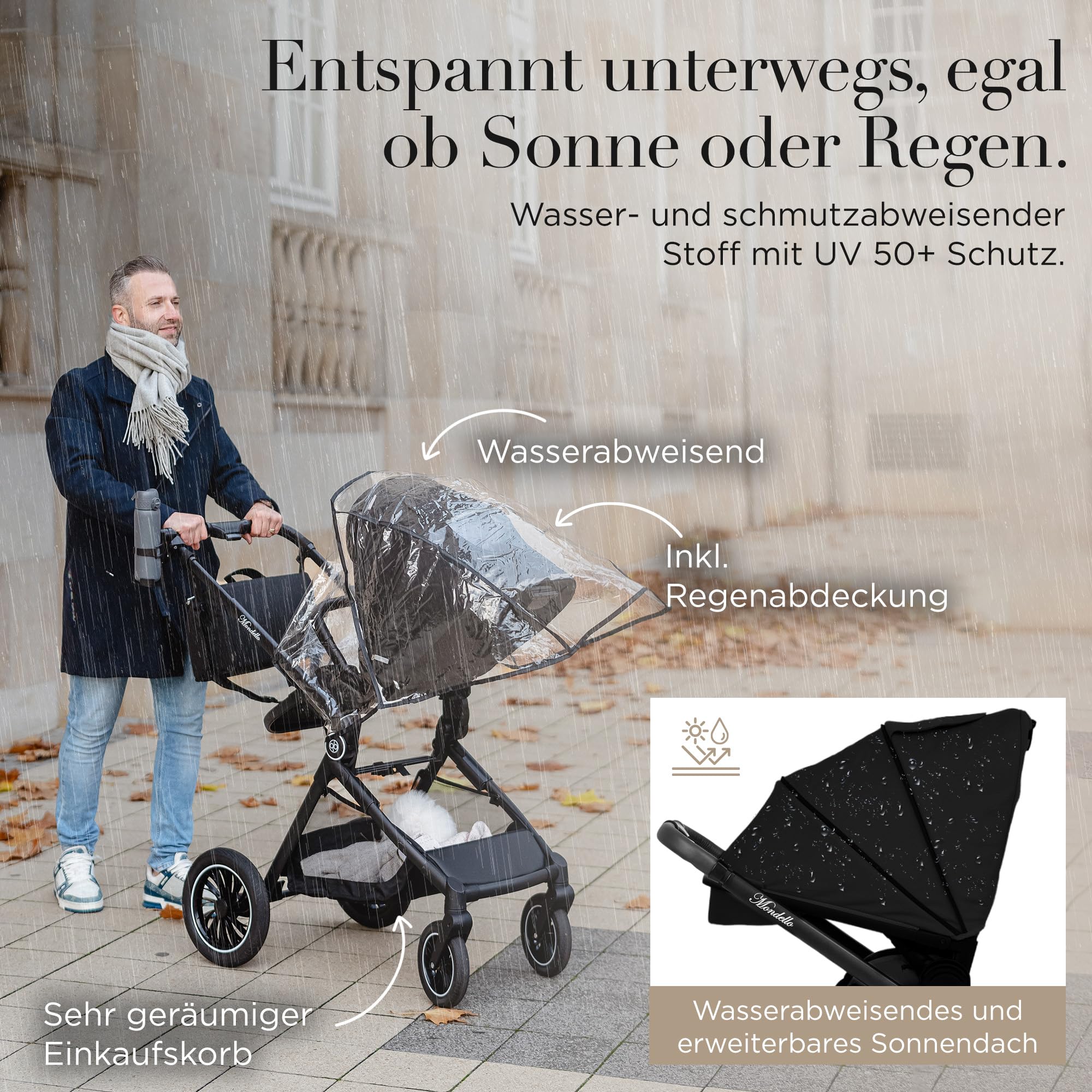 AMOR BABY Buggy Leichter Kinderwagen bis ca. 2 Jahre Schnell Faltbar Kompakt für Reise & Alltag