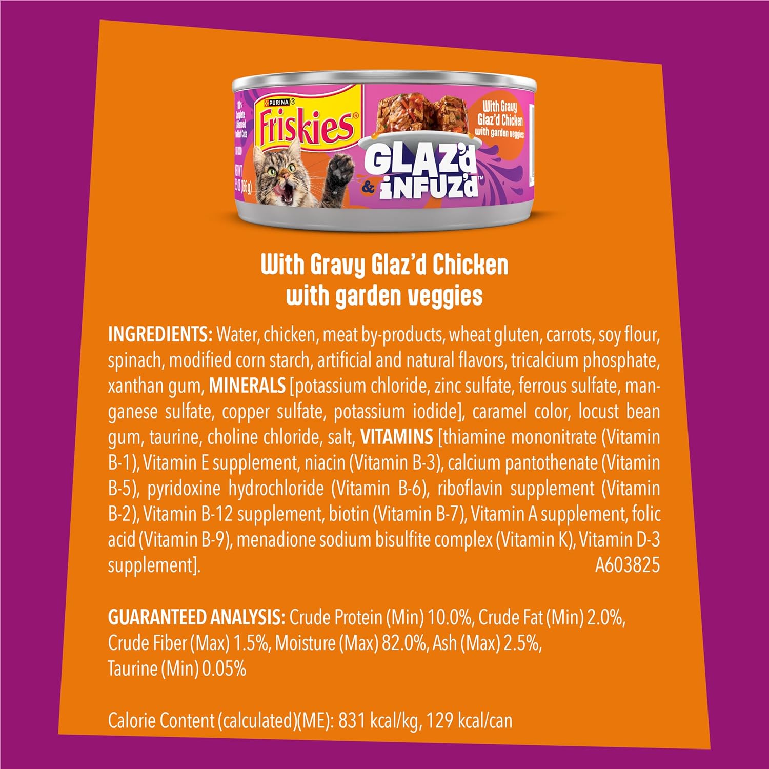 Purina Friskies Glaz’d and Infuz’d with Gravy Glaz’d Chicken Wet Food for Cats - 5.5 Ounce (Pack of 24)