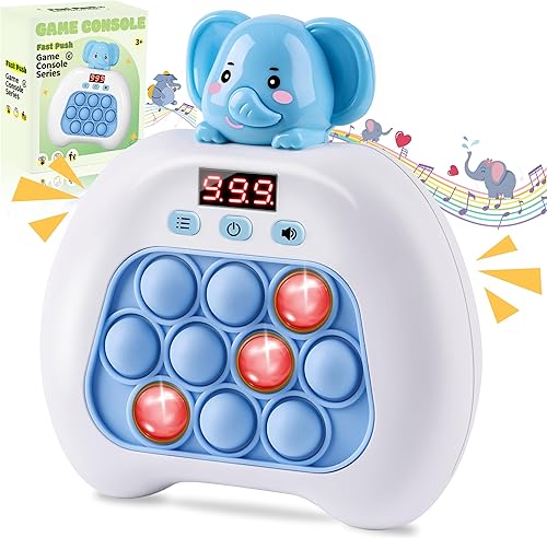 Juego de empuje rápido mejorado para niños, juguetes divertidos con pantalla LED para niños de 3 a 12 años para niñas y niños de burbujas para