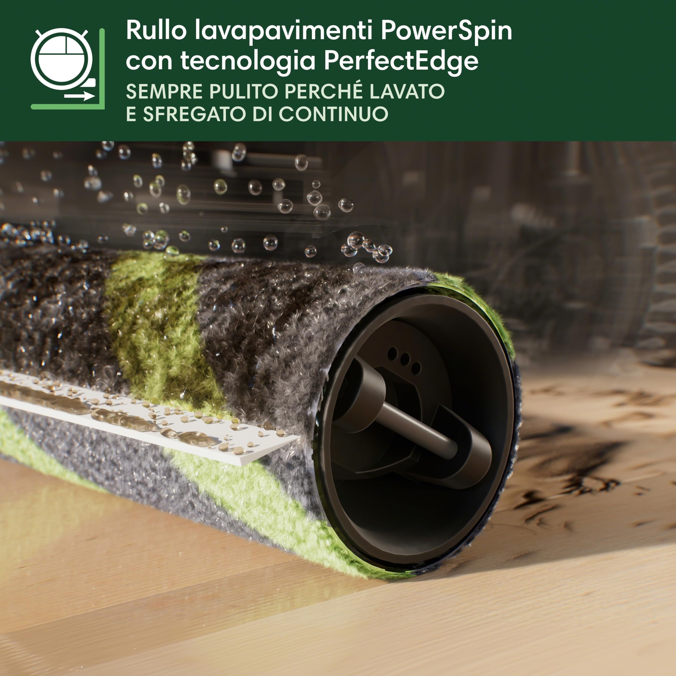 iRobot Roomba Max 705 Combo+Stazione AutoWash, Robot Aspirapolvere Lavapavimenti, ProLiDAR, PowerSpin Roller Mop,SmartScrub,Riconoscimento Oggetti AI,Pulizia Predittiva, Controllo Vocale e App, Bianco