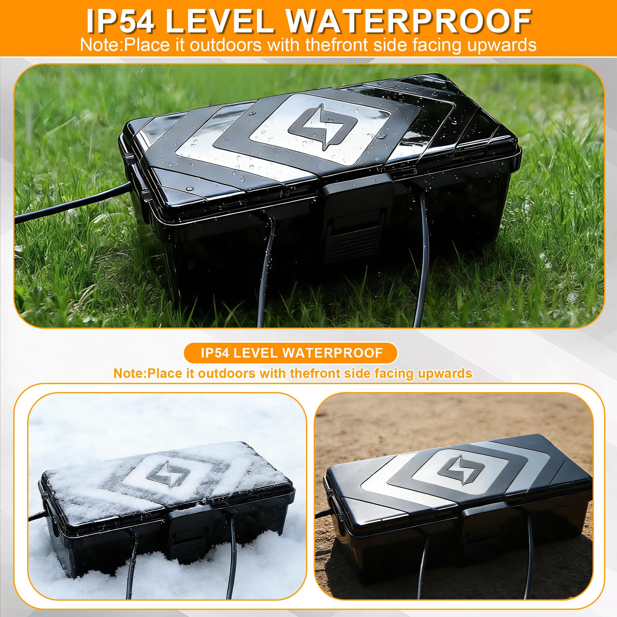 Scatola per Cavi Impermeabile IP55, Scatola Elettrica Da Esterno, 26×15×9CM, Scatola Stagna Elettrica da Esterno Per la protezione di prese e prolunghe