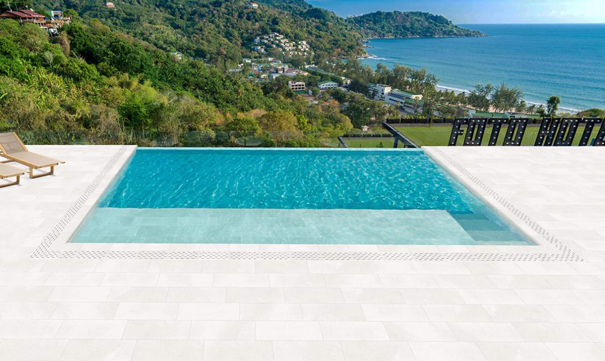 Tecno Prodist RENOVATEC CORONA Vernice per piscine by 11 Kg - BIANCO SABBIA - Vernice per bordo vasca o del bordo in pietra – Pittura Antiscivolo - Resistenza e durata - Facile applicazione