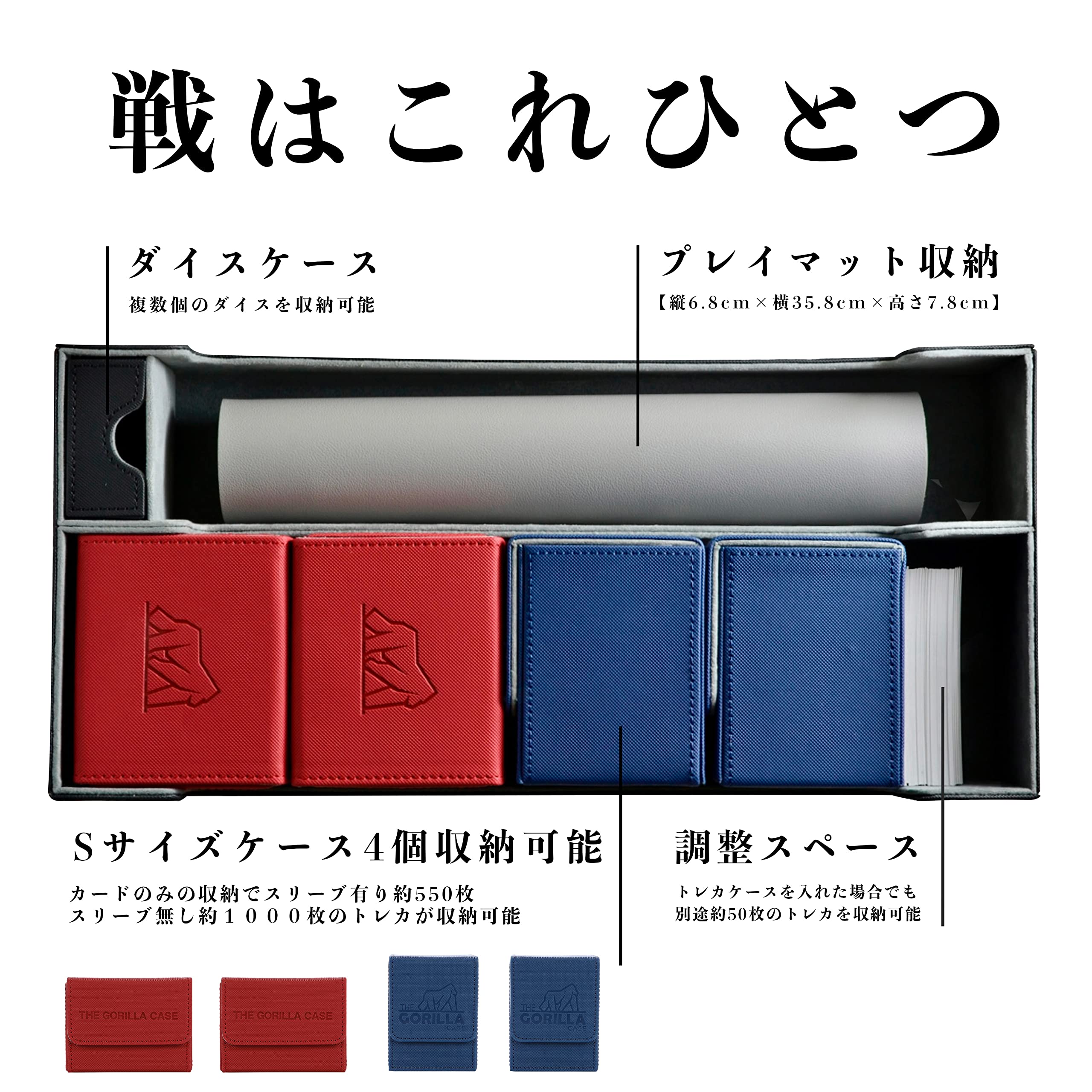 【本革製】レザーデッキケース(EDH対応/ダイスケース付き)※ネイビー 本革製】レザーデッキケース(EDH対応/ダイスケース付き)※ネイビー