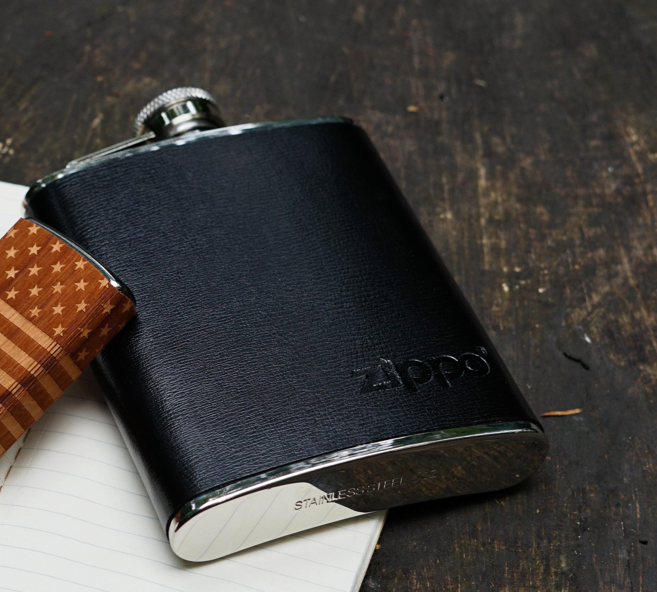 Zippo in Pelle Avvolto fiaschetta, Moka, 170,1 Gram