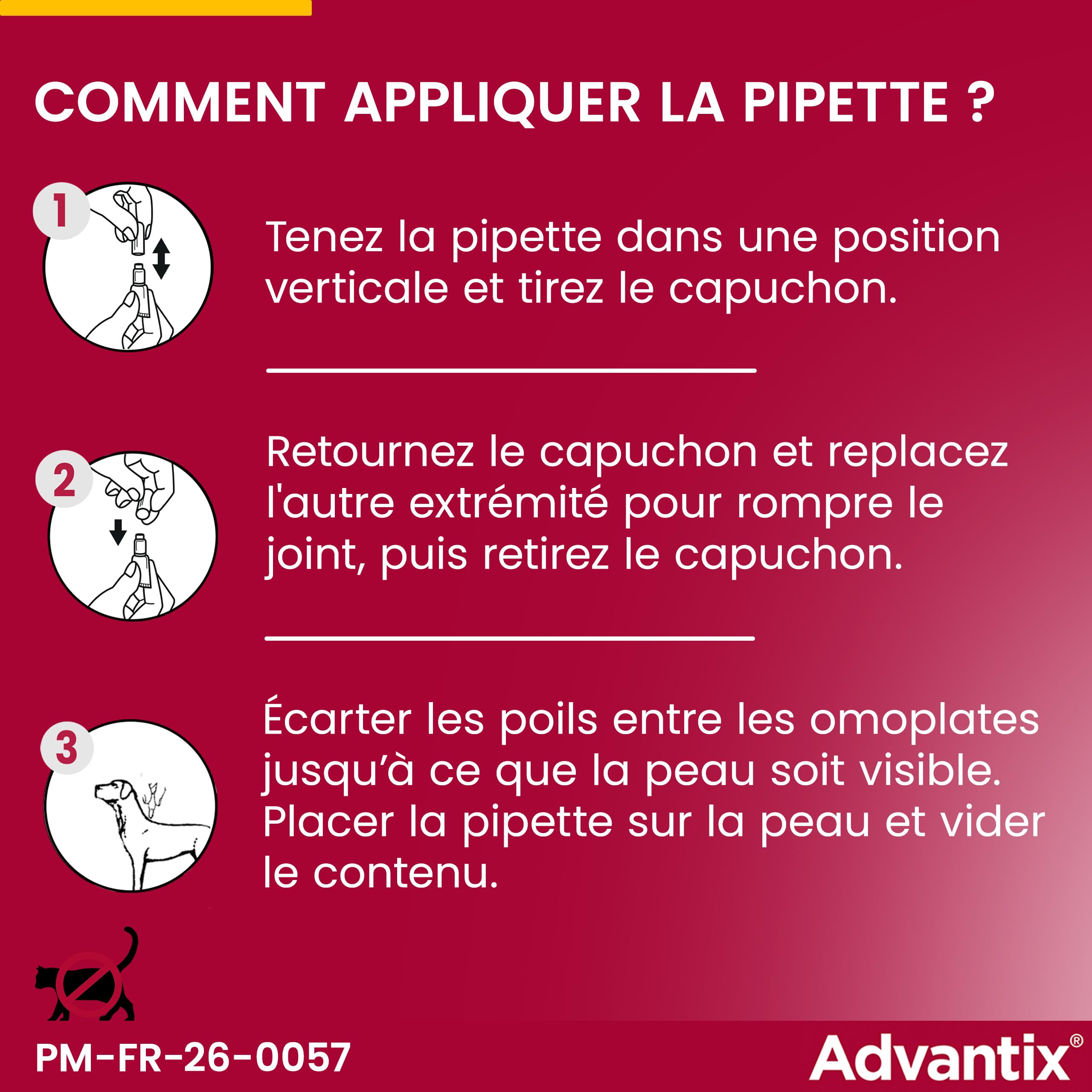Advantix Très Petit Chien entre 1,5 et 4 kg – Pipettes pour chien contre 6 parasites – Traitement en pipette pour une protection en continu pendant 4 semaines – 6 x 0,4 ml