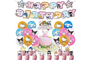 Sanrio Birthday Party Supplies Kit Featuring Hello Kitty and Friends
