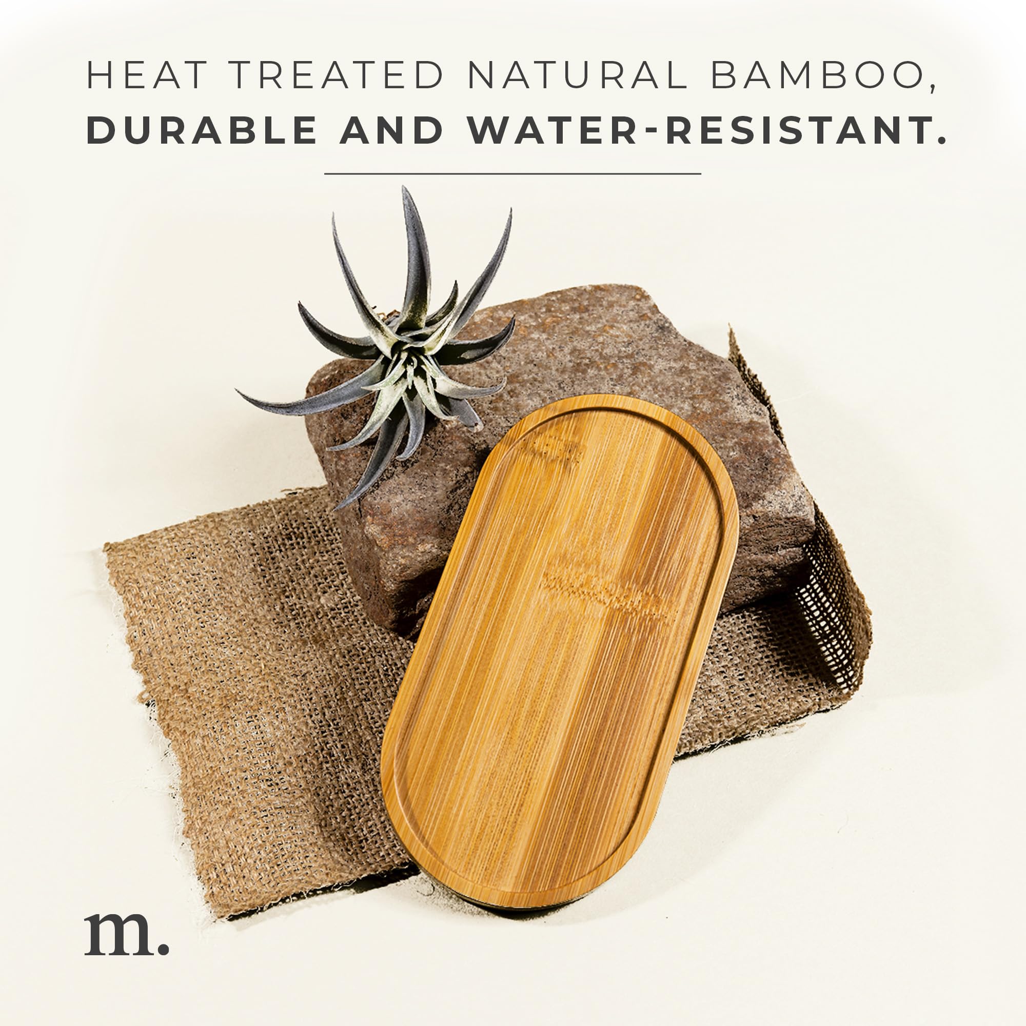 MAISONOVO Bandeja para mostrador de baño Jabonera Fregadero Cocina Bandeja dispensadora jabón Madera bambú encimera