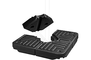 fruiteam 4 Pieces 180lbs Capacity Heavy-Duty Cantilever Offset Patio Umbrella Stand Square Base