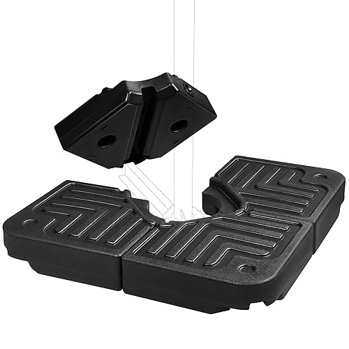 FRUITEAM 4-Piece 180lbs Capacity Heavy-Duty Cantilever Offset Patio Umbrella Stand