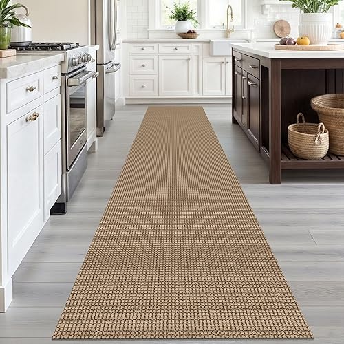 Miniatura 356 de IOHOUZE Alfombra lavable de 4 x 6 pies con parte trasera de goma antideslizante tejida para interiores y exteriores, alfombra para entrada