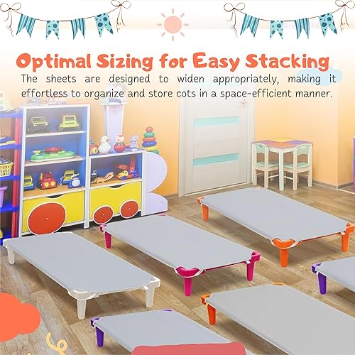 Miniatura 2 de Lukeville Luxury Linen Sábanas para cuna para niños pequeños y preescolares  Sábana para cuna  Bucles elásticos en las esquinas  Sábana bajera para