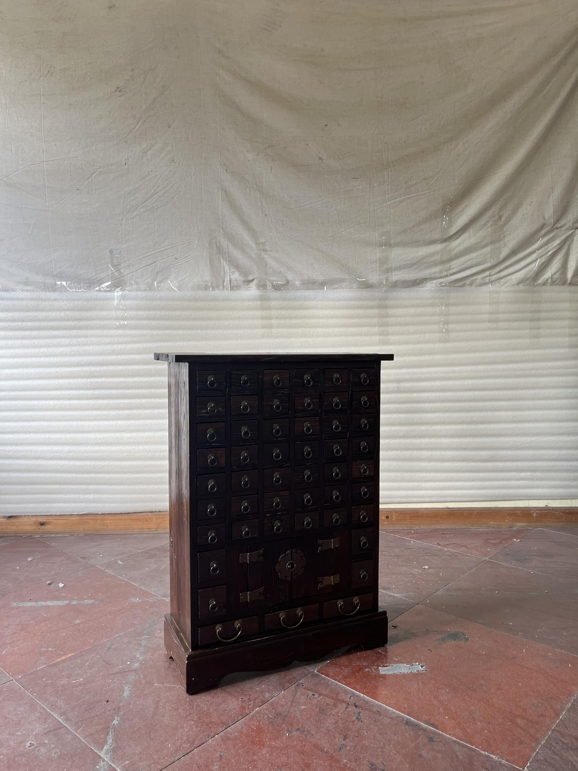 Kunibert Armoire à pharmacie antique - En bois massif - Largeur : 68 x hauteur : 91 cm