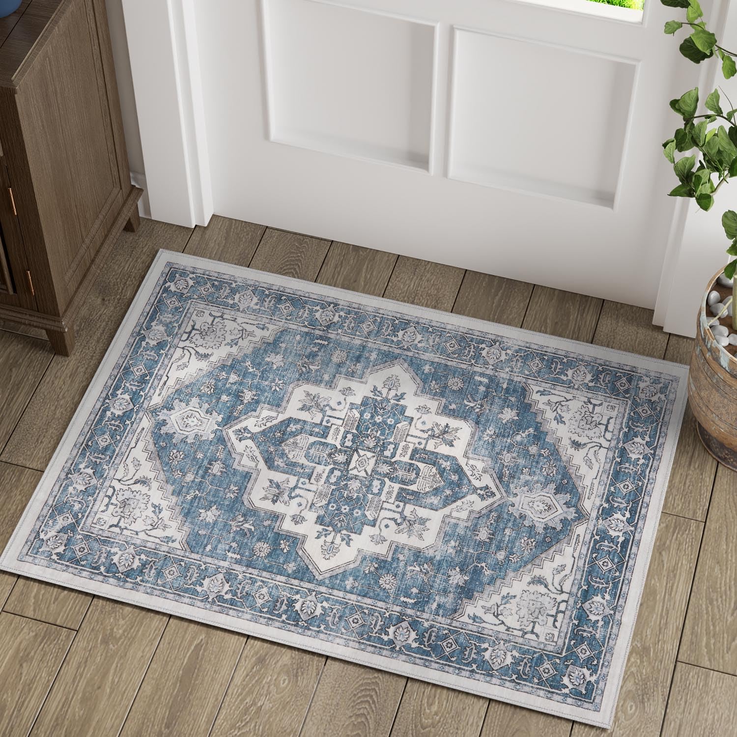 Amazon.com: jinchan Area Rug 2x3 Tribal Entryway Rug Small Rug Washable ...