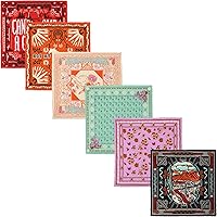 Bioworld Western Multicolored Cotton Bandanas 22x22 Inch Sets - 6, 12, 48 Pack Lightweight Headscarves for Women