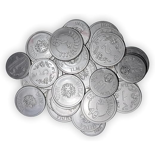 Edulearnable Dummy Currency Coins 58pcs
