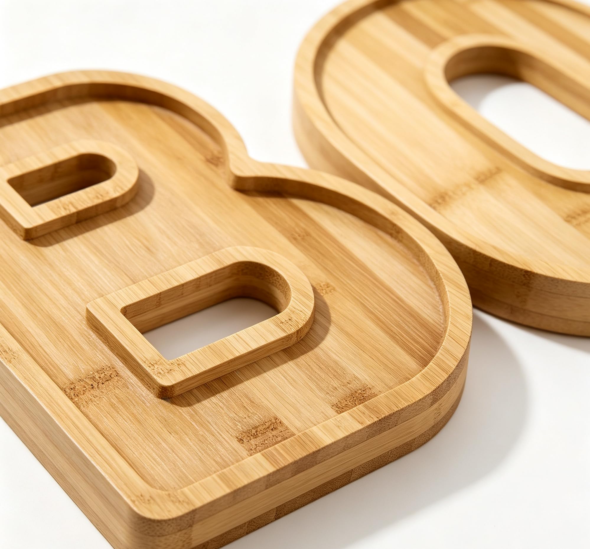 Ensemble de planches à charcuterie en bois Boo 3 pièces, plateau de service de lettres de vacances