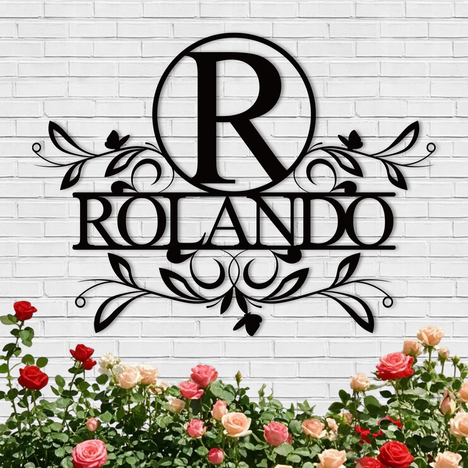 Personalized Custom Last Name Monogram Wall Decor | Split Letter Metal Sign | Outdoor & Indoor Metal Wall Art | Personalized Wedding & Housewarming