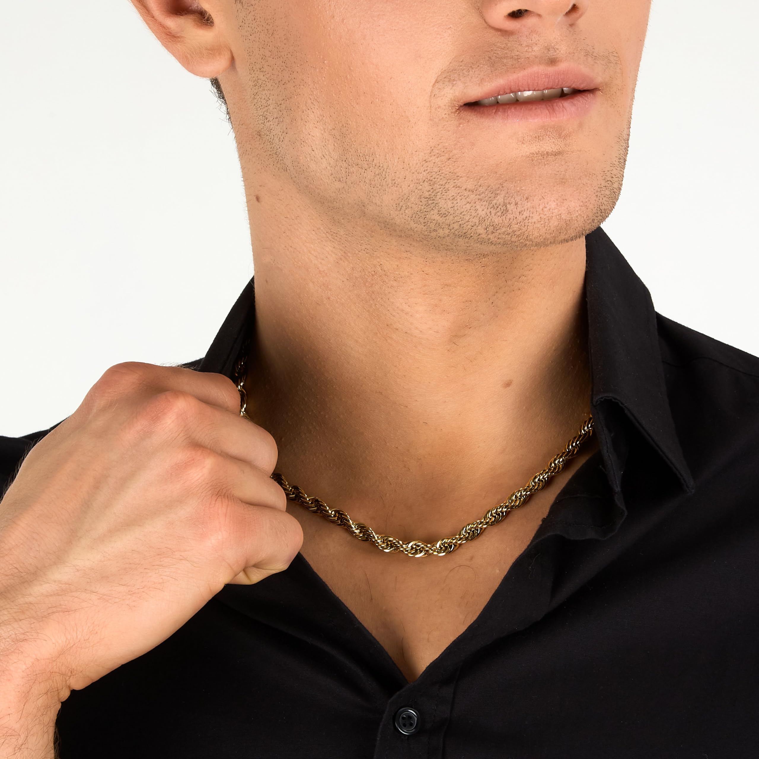 Sector No Limits Collana Uomo in Acciaio, Collezione BASIC, Catena Intrecciata