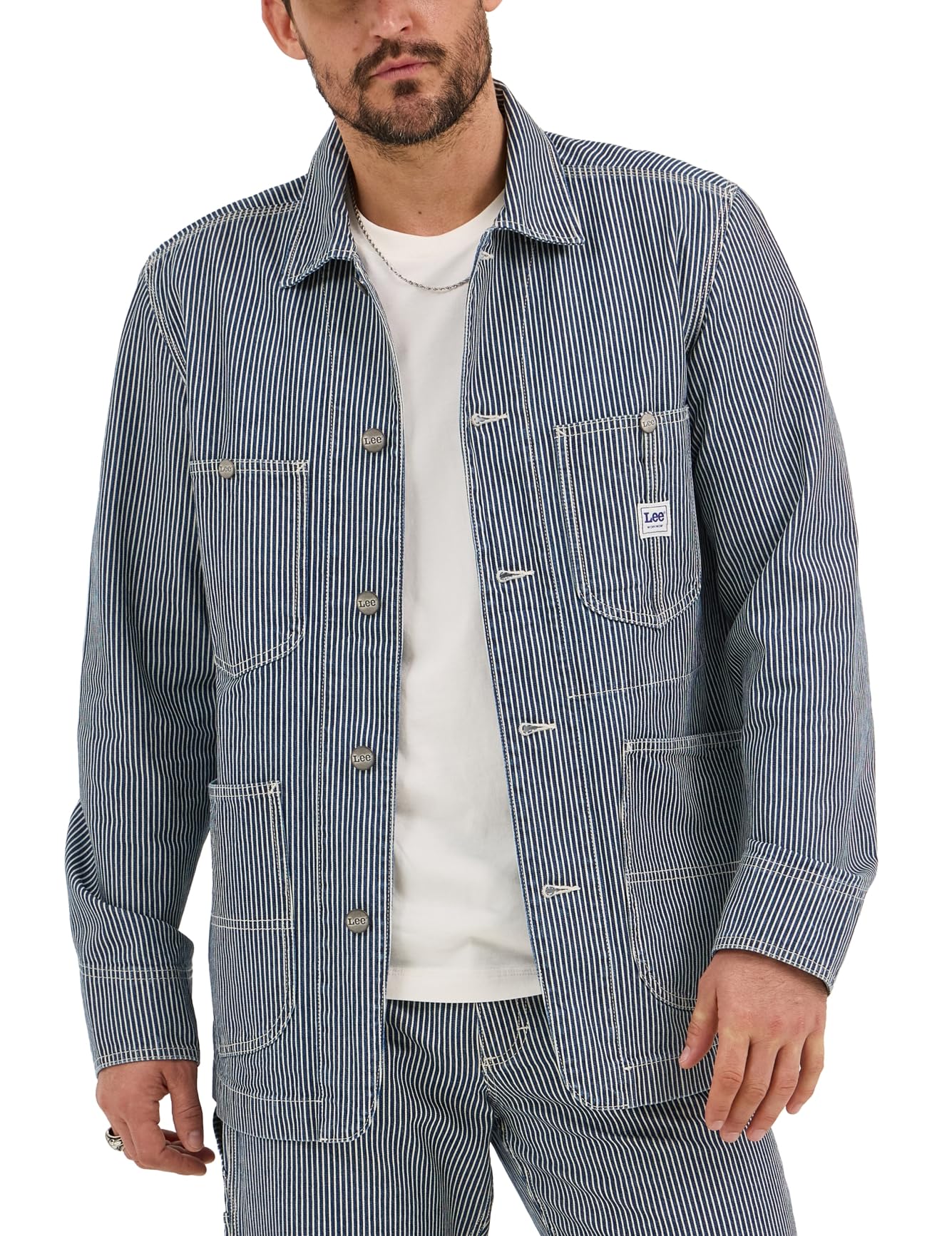 Lee Men's Workwear Loose Fit Chore Coat, Railroad, Small : Amazon