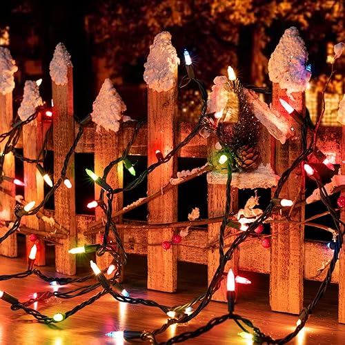 Miniatura 80 de Tira de luces transparentes de Navidad, 100 unidades, 25 pies, mini luces LED para interiores, tira de árbol de Navidad, cumpleaños, boda, fiesta