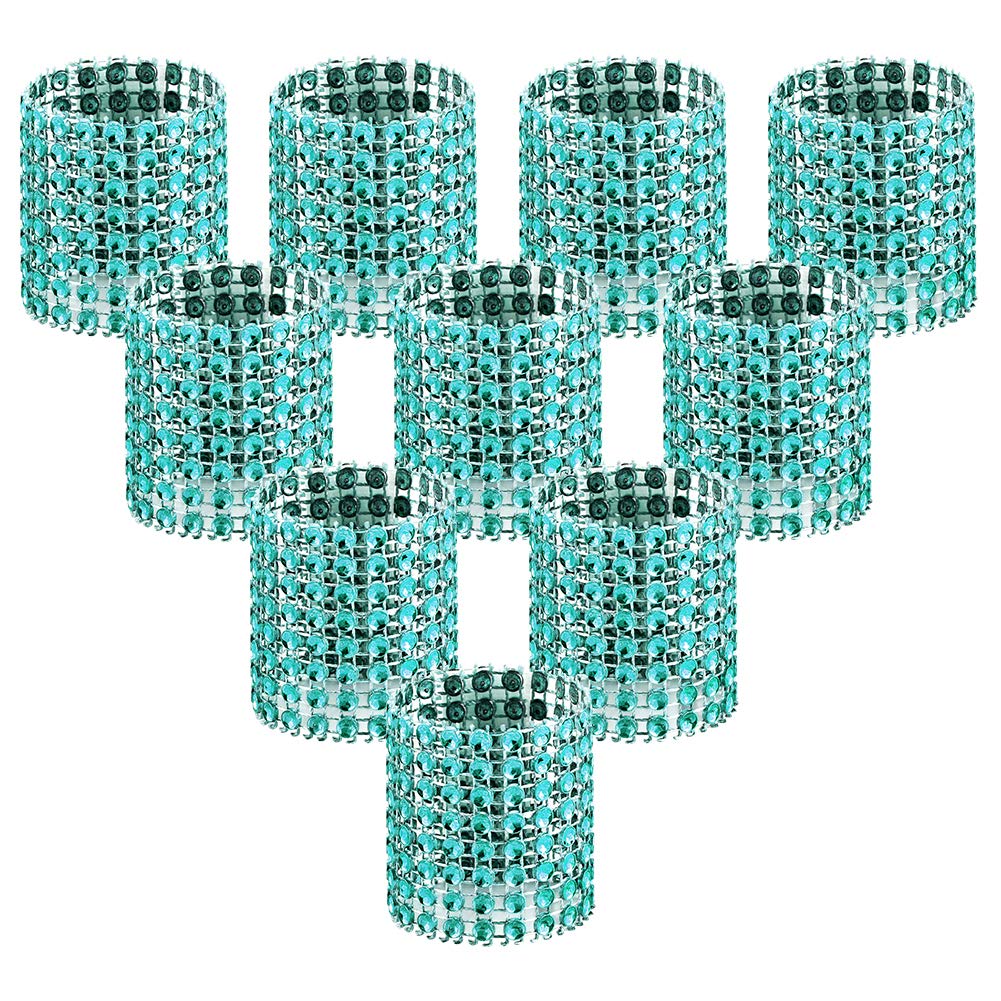 Accmor 100pcs Napkin Rings, Blue Napkin Rings Buckles