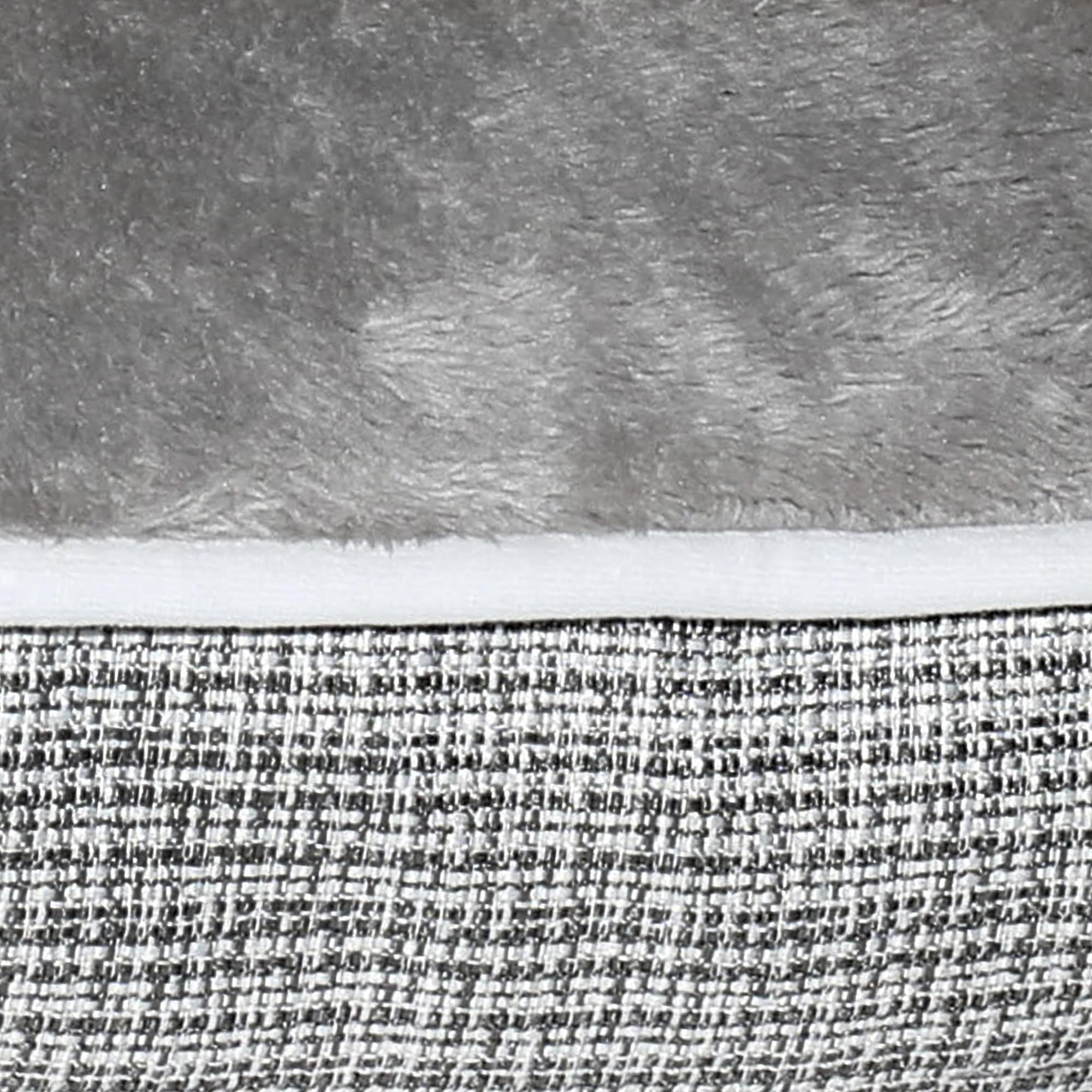 Cuscinone 4 stagioni per cani e gatti, cuscino sfoderabile con zip e lavabile - Letto imbottito, cuccia in pile per l'inverno e tessuto waterproof per l'estate - 89x65 cm GRIGIO CHIARO