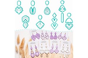 TAINSKY 19 Piece Polymer Clay Cutter Set: Craft Stunning Earring Designs